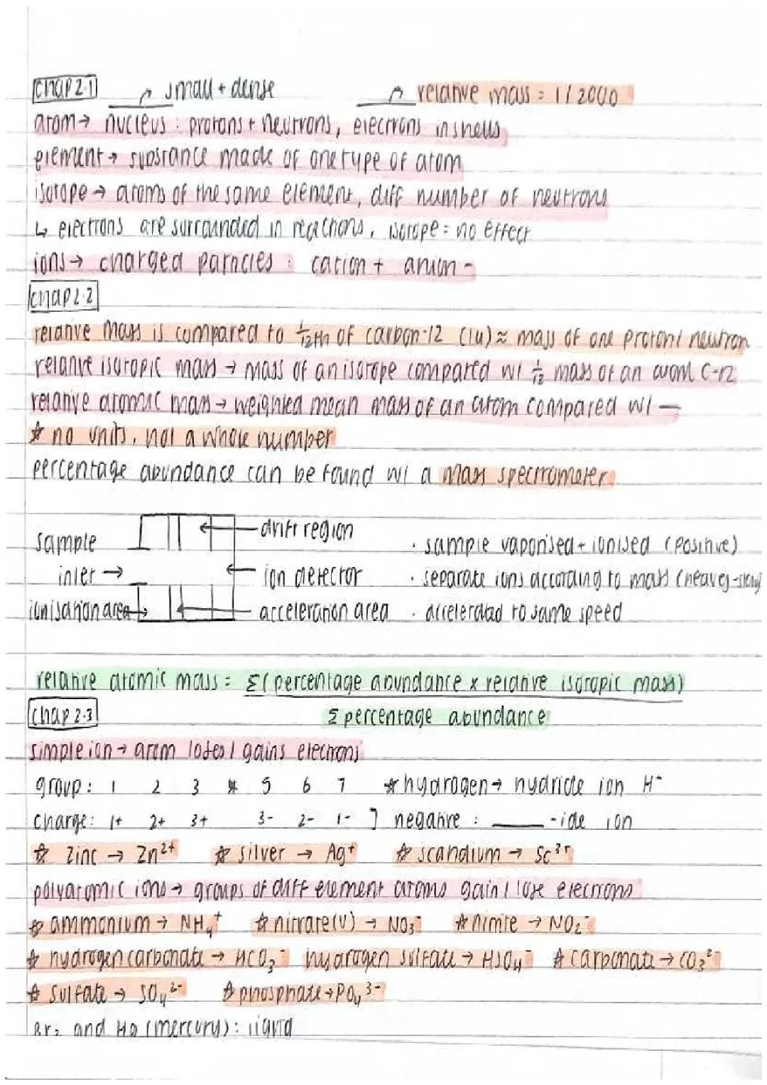 OCR A Level Chemistry Chapter 2 Notes