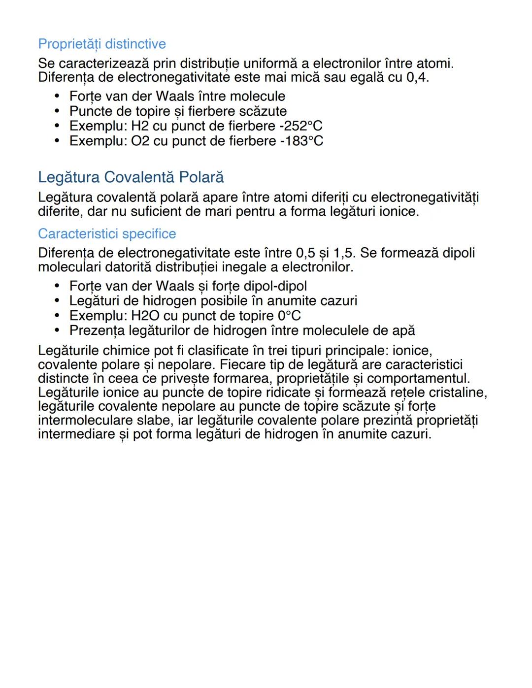 # Legături Chimice - Tipuri și
Caracteristici

Introducere în Legături Chimice

Legăturile chimice reprezintă forțele care mențin atomii sau