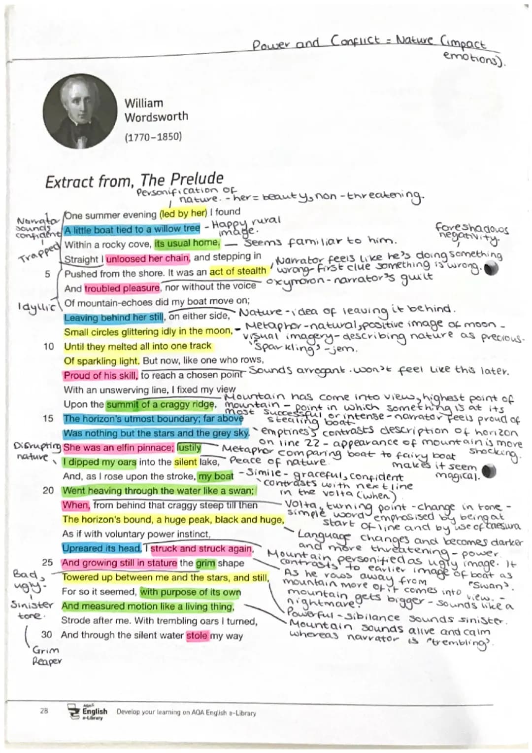 The Prelude Full Annotations Explained PDF & Line by Line Analysis