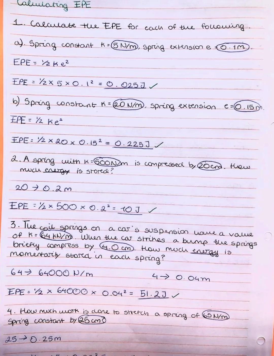 Physics
Elastic potentive energy_-_-
O
Stretching springs –
Force applied elastic potential.
Compression or extension will increase the ener