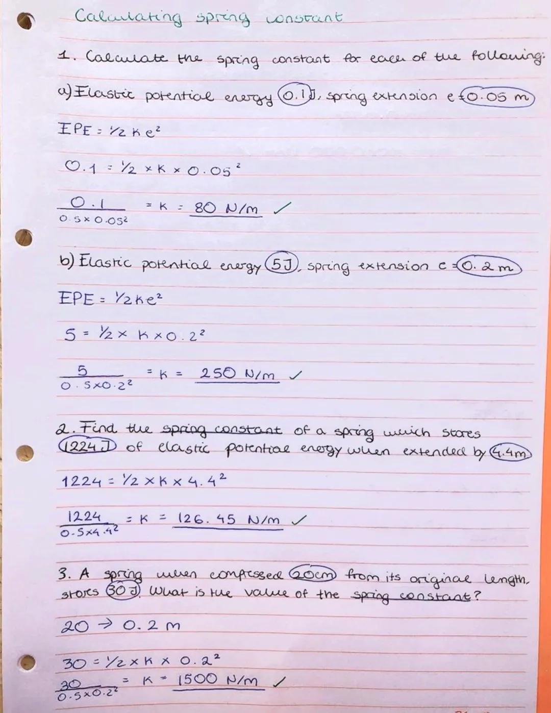 Physics
Elastic potentive energy_-_-
O
Stretching springs –
Force applied elastic potential.
Compression or extension will increase the ener