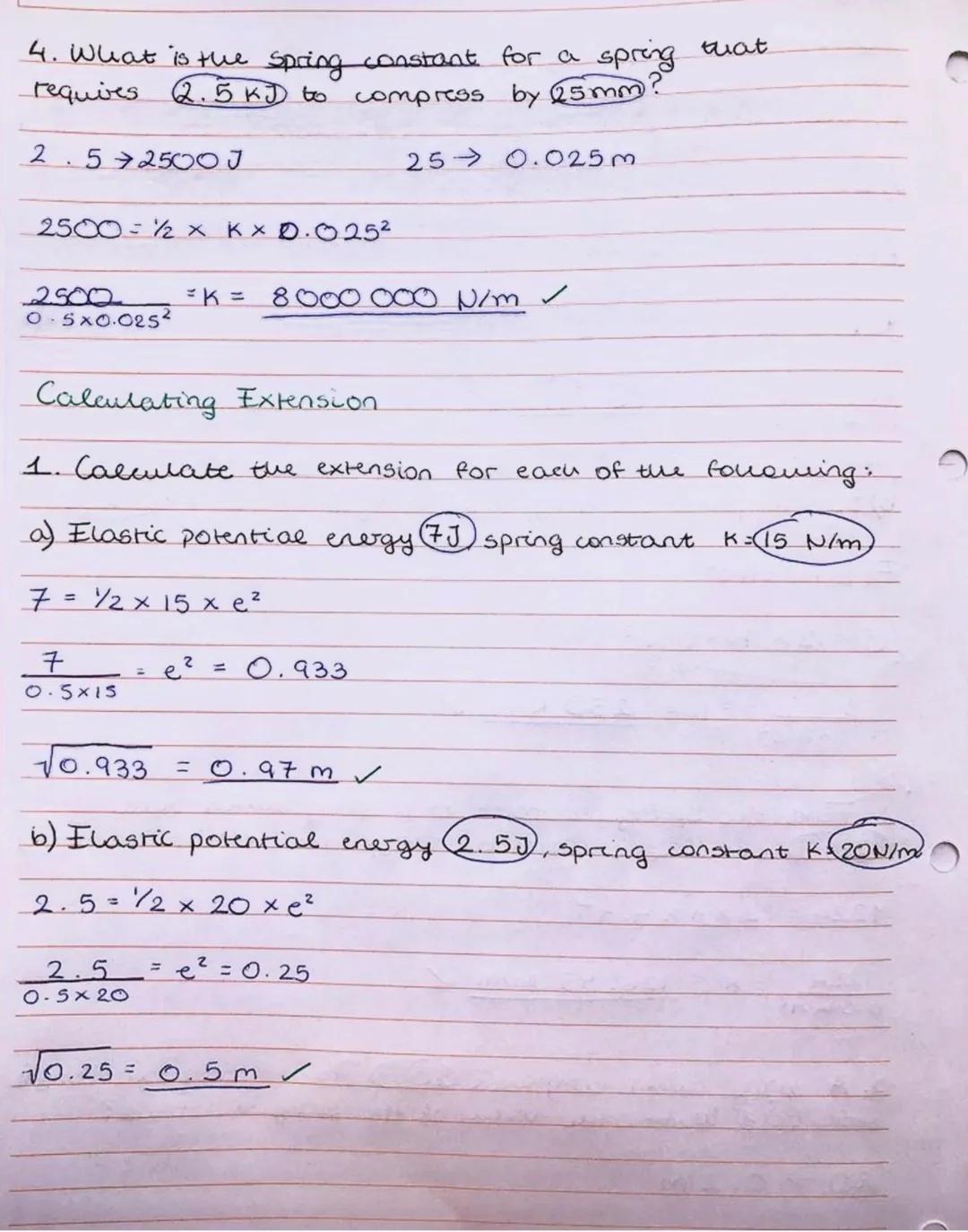 Physics
Elastic potentive energy_-_-
O
Stretching springs –
Force applied elastic potential.
Compression or extension will increase the ener