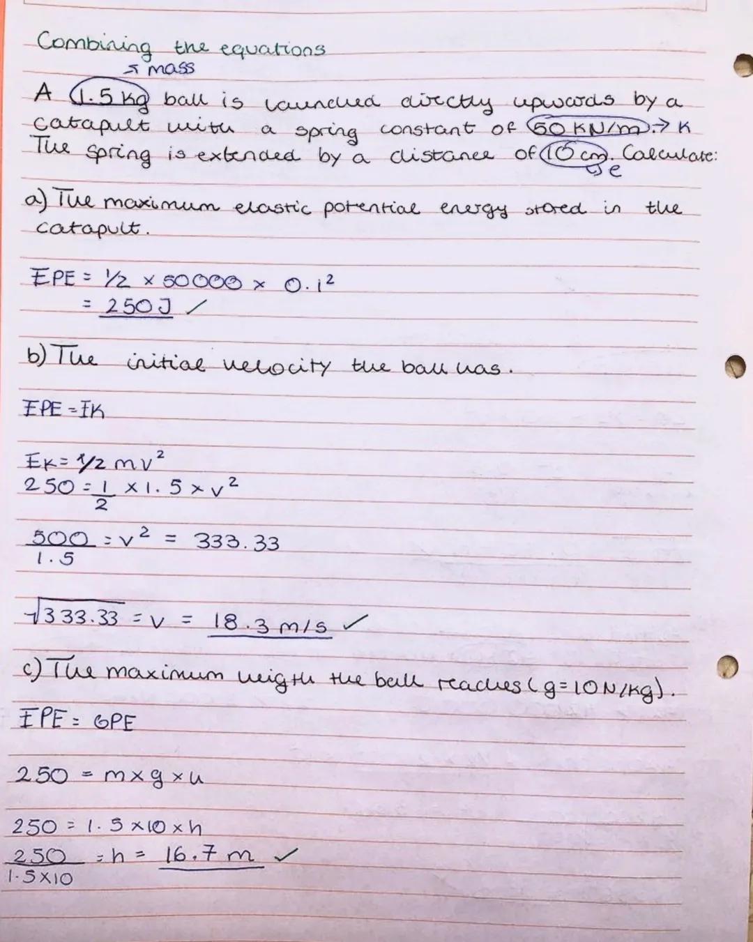 Physics
Elastic potentive energy_-_-
O
Stretching springs –
Force applied elastic potential.
Compression or extension will increase the ener