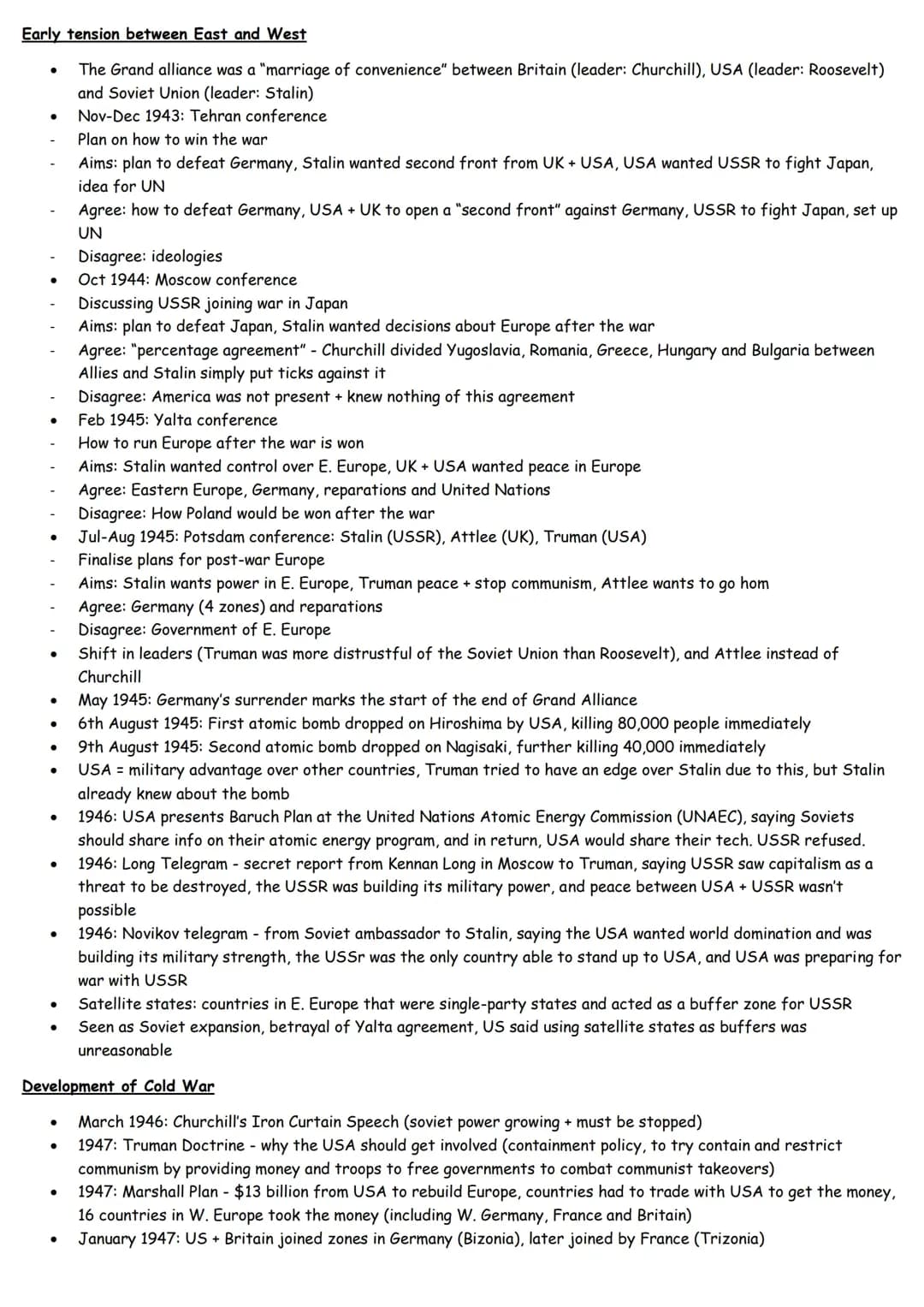 cold war notes