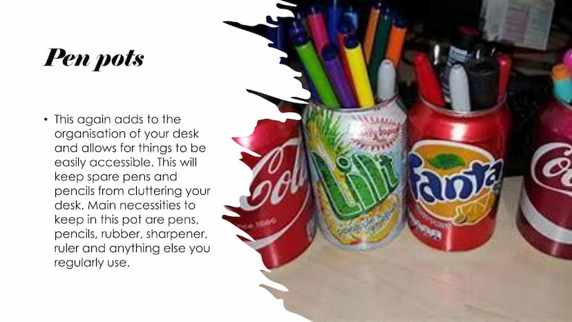 Being organised Folders
A good lever arch or ring
binder is the basis of your
bank of notes and will be a
lifesaver when exams roll
around a