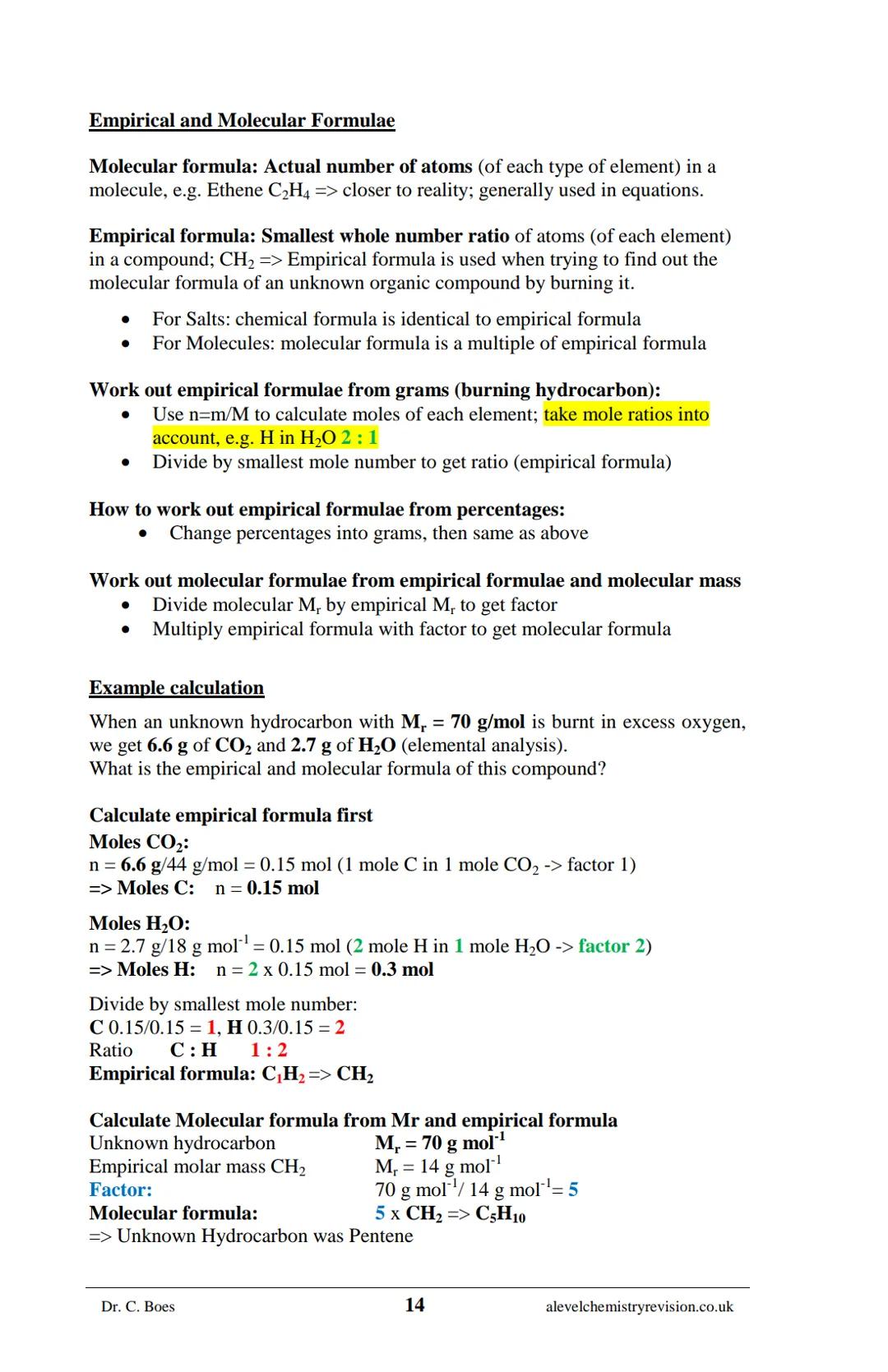 A-LEVEL CHEMISTRY
FLASH NOTES
AQA Year 1 and AS
Free Sample!
Dr C. Boes
Condensed Revision Notes (Flashcards) for a
Successful Exam Preparat