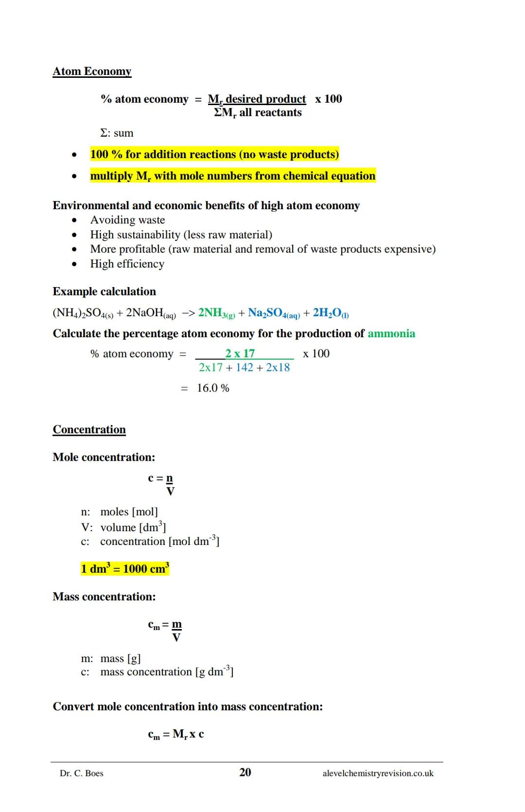 A-LEVEL CHEMISTRY
FLASH NOTES
AQA Year 1 and AS
Free Sample!
Dr C. Boes
Condensed Revision Notes (Flashcards) for a
Successful Exam Preparat