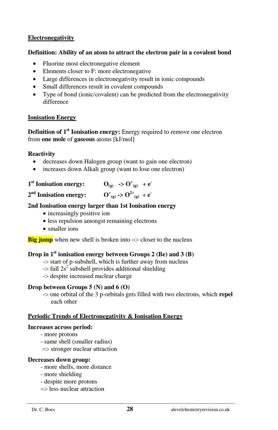 A-LEVEL CHEMISTRY
FLASH NOTES
AQA Year 1 and AS
Free Sample!
Dr C. Boes
Condensed Revision Notes (Flashcards) for a
Successful Exam Preparat