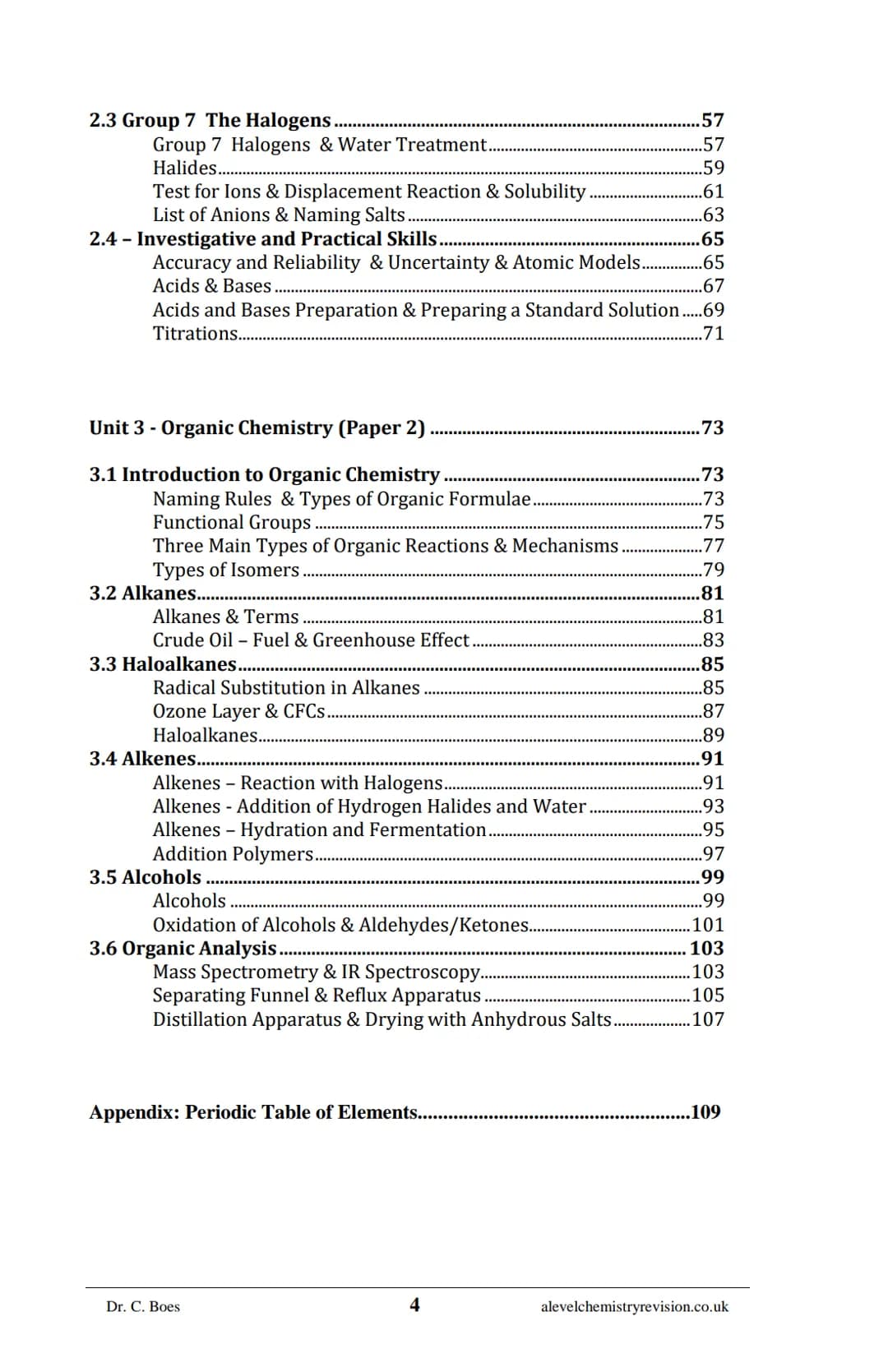 A-LEVEL CHEMISTRY
FLASH NOTES
AQA Year 1 and AS
Free Sample!
Dr C. Boes
Condensed Revision Notes (Flashcards) for a
Successful Exam Preparat