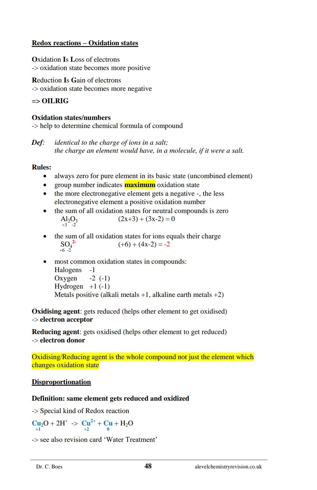 A-LEVEL CHEMISTRY
FLASH NOTES
AQA Year 1 and AS
Free Sample!
Dr C. Boes
Condensed Revision Notes (Flashcards) for a
Successful Exam Preparat