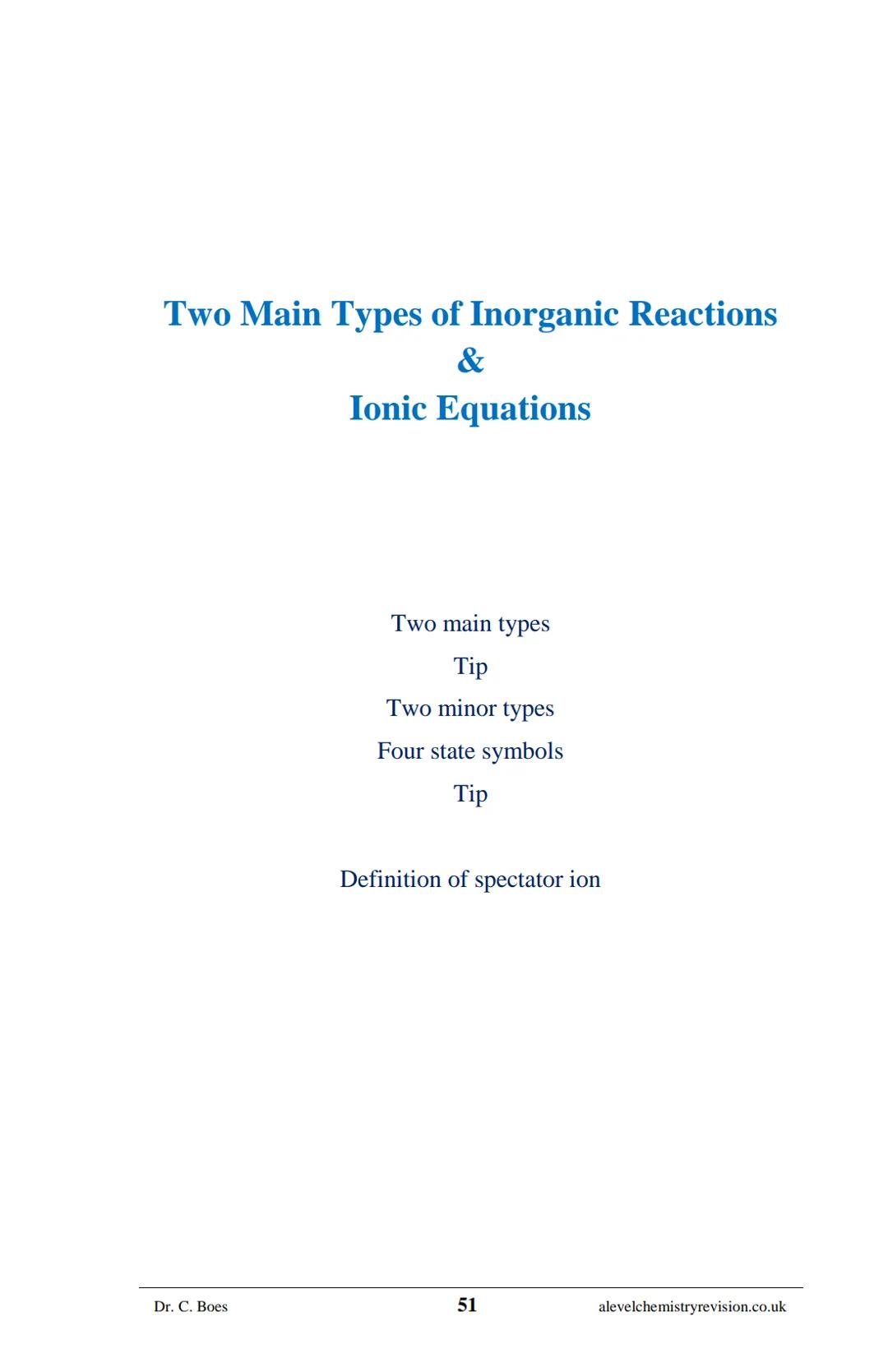 A-LEVEL CHEMISTRY
FLASH NOTES
AQA Year 1 and AS
Free Sample!
Dr C. Boes
Condensed Revision Notes (Flashcards) for a
Successful Exam Preparat