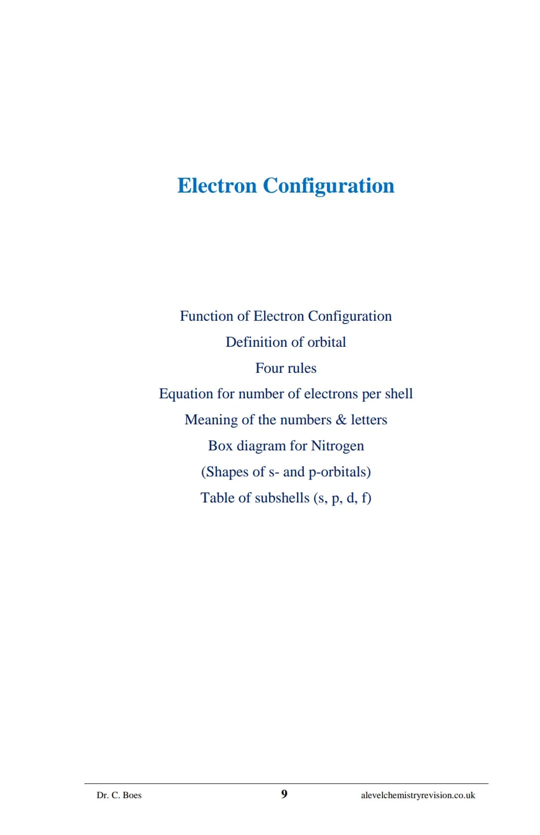 A-LEVEL CHEMISTRY
FLASH NOTES
AQA Year 1 and AS
Free Sample!
Dr C. Boes
Condensed Revision Notes (Flashcards) for a
Successful Exam Preparat