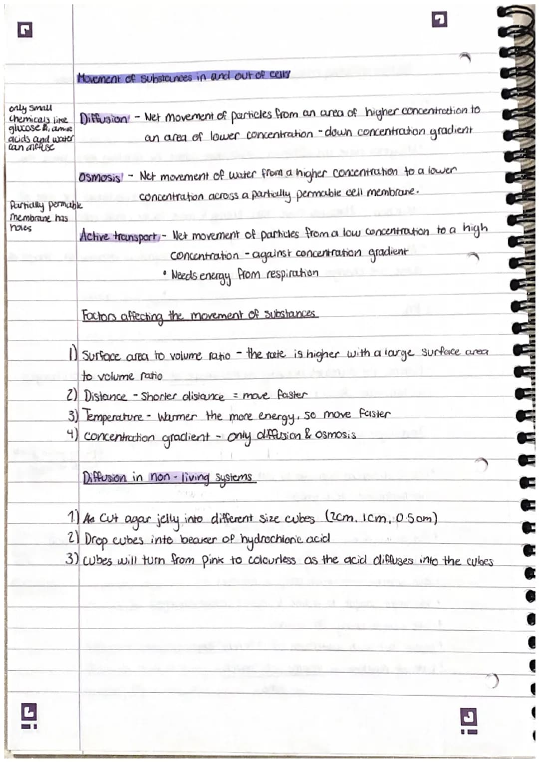 Smailest
7
2. Structure and functions in living organisms Pt 1.
Levels of organisation!
organisms are organised into levels. Each one carrys