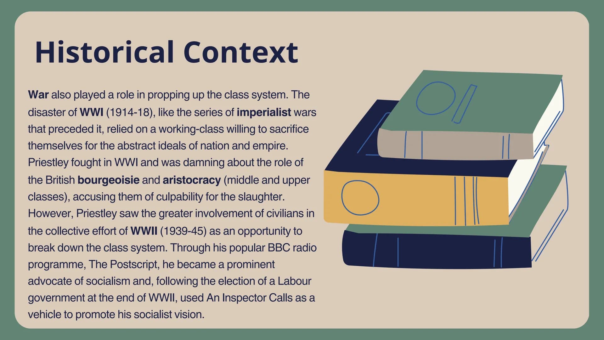 ли
An
Inspector
Calls
By J.B. Priestley
шиш
миш Context Historical Context
Policies that forced mass migration to the rapidly expanding
citi