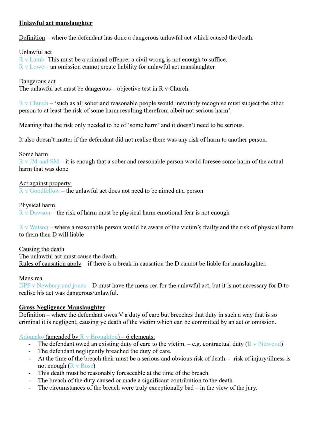 criminal law - fatal offences
murder - homicide act 1957.
definition - the unlawful killing of a reasonable person in being with malice afor
