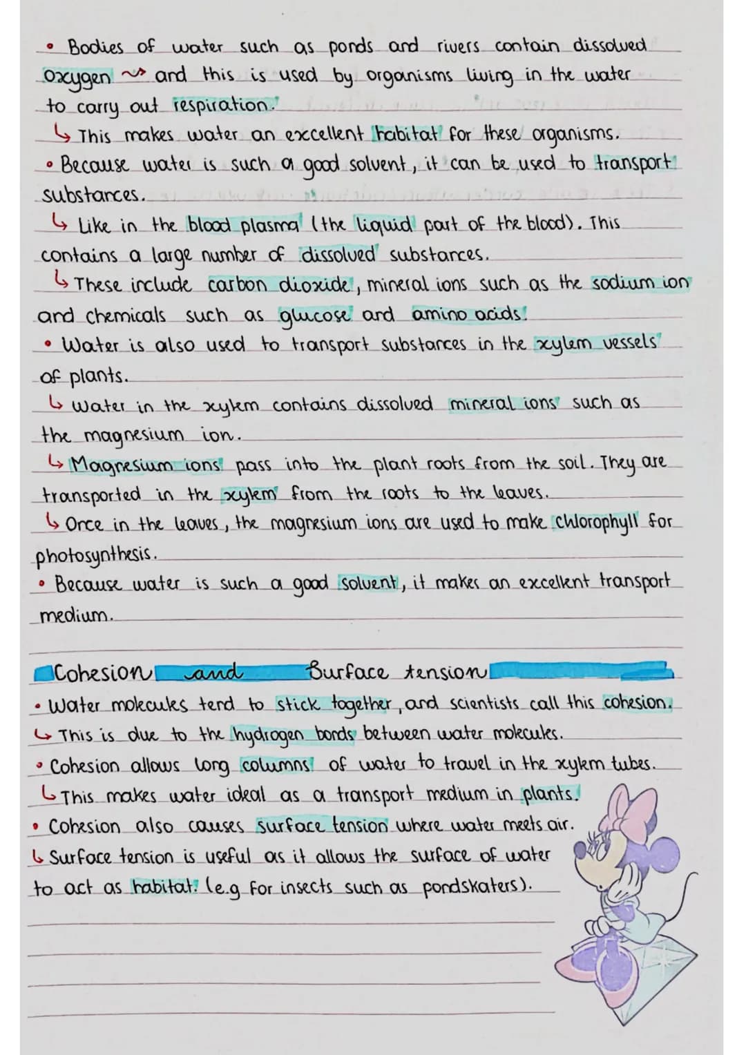 BIOLOGICAL MOLECULES
covalent
bond O
PROPERTIES 8 ROLES OF WATER
small
regative charge
O
08/09/23
• A molecule of water contains one atom of