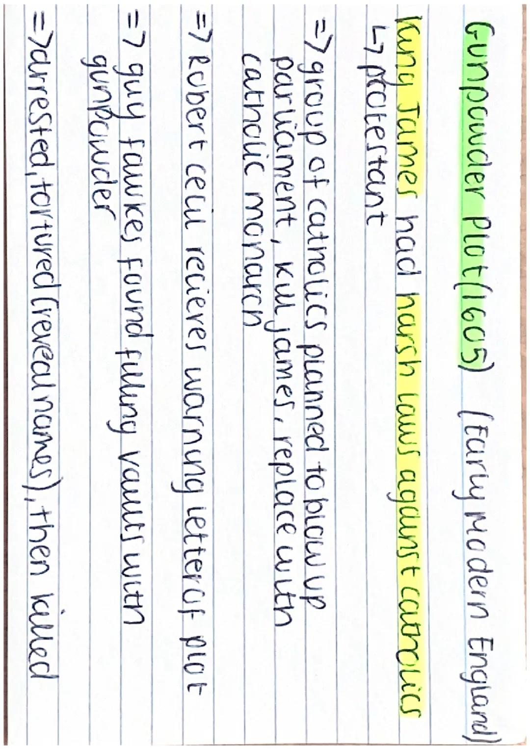 Early Modern England 1500-1700
Crimel Reasons deterrence and retribution
continuity → murder, assault, petty theft,
treason
introduced under
