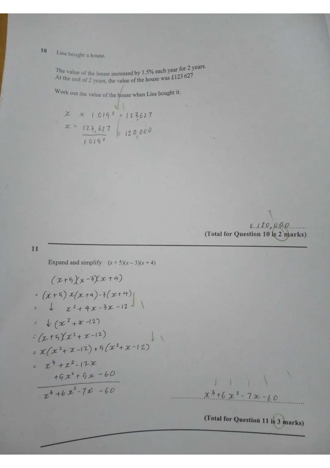 GCSE Mock Exam (Jan 2022)
Maths 2 (Higher) - Calc
Materials
Use a blue/black pen.
You must have a ruler, protractor, pencil and eraser. Trac