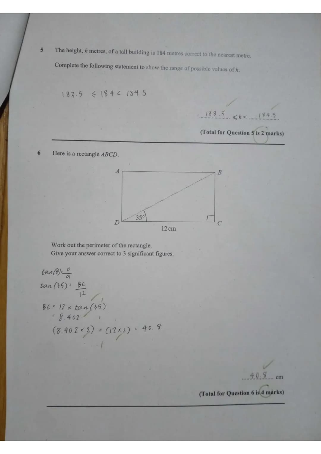 GCSE Mock Exam (Jan 2022)
Maths 2 (Higher) - Calc
Materials
Use a blue/black pen.
You must have a ruler, protractor, pencil and eraser. Trac