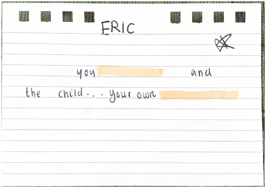Eric's Blame Game: How Stage Directions Affect Our Feelings About Women in the Play