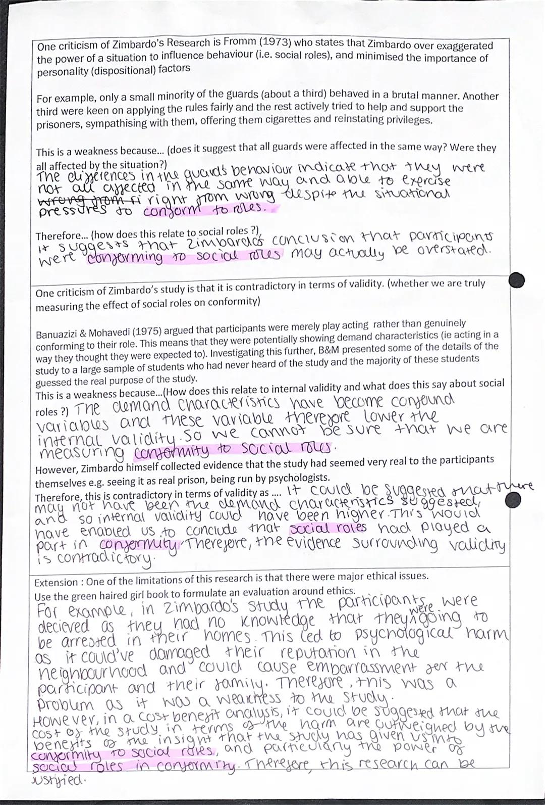 A01-6
A03 -10
Describe and evaluate research into conformity to social roles (16 marks)
Procedures
AO1-Outline the procedure findings and co