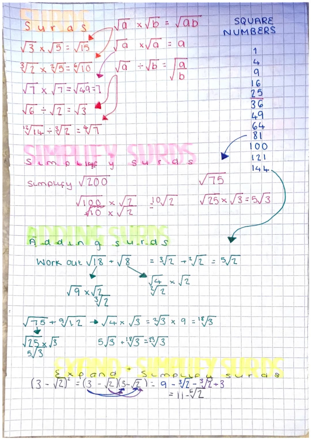 Expanding
Expand and simplify
(x
+
)(x-2) = x² - 2x + 6x - 12
= x² + 4x-12
(2x + 1)(x + 4) = 2x² + 8x + x + 4
= 2x² +9x +4
Expanding
Facto
2