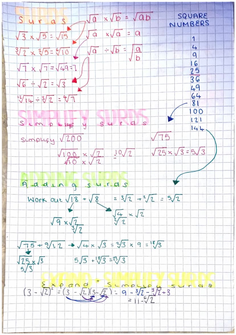 Expanding
Expand and simplify
(x
+
)(x-2) = x² - 2x + 6x - 12
= x² + 4x-12
(2x + 1)(x + 4) = 2x² + 8x + x + 4
= 2x² +9x +4
Expanding
Facto
2