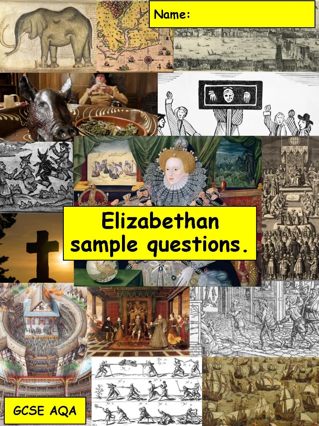 GCSE AQA Elizabethan England Exam Practice Questions and Answers PDF