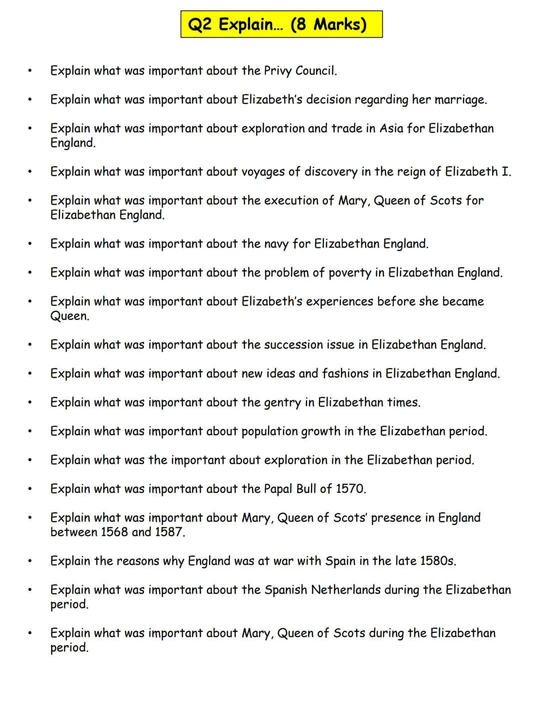 Name:
GCSE AQA
FLUVIUS
022713
Elizabethan
+ sample questions.
ALL
JIF Q1 How convincing...? How far do you agree? (8 Marks)
All questions: E