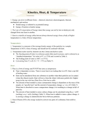 Know Chemistry Unit 6 - Kinetics, Heat, & Temperature thumbnail