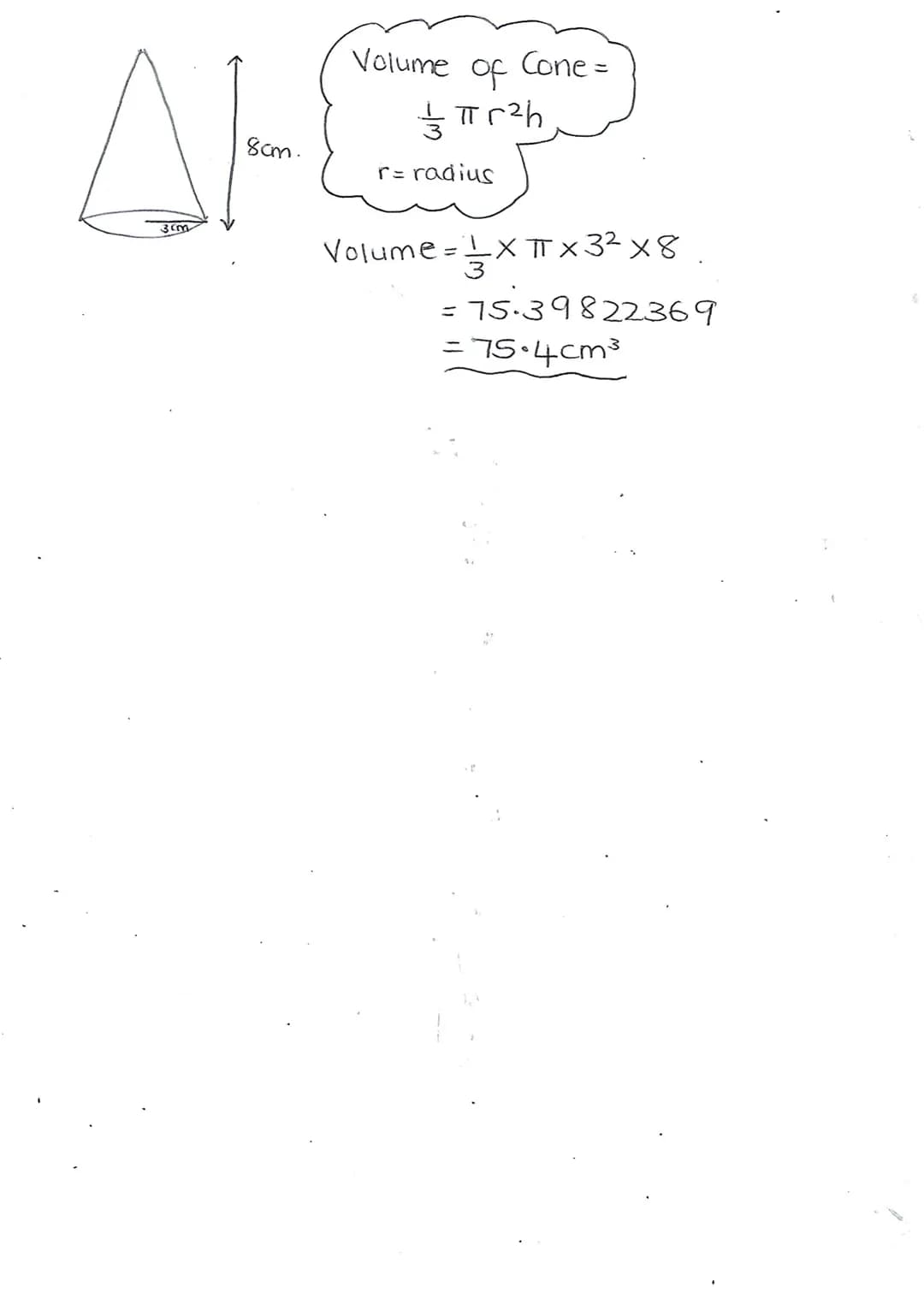 Volume Volume is given a cm³/m³.
6cm
6cm
Volume
of
a
Cube = Length x width xheight
6cm
Volume = 6x6x6
= 2.16cm³
5cm
Volume = 8x 4x5
= 160cm³