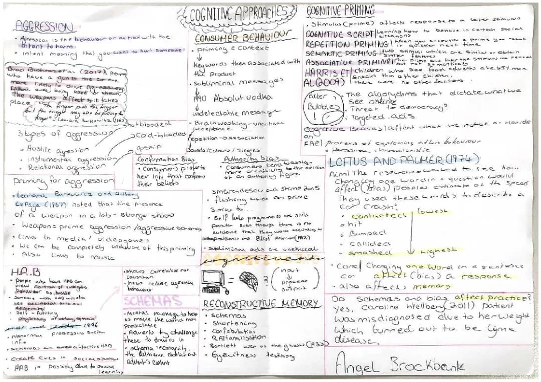 Btec Applied psychology- Cognitive 