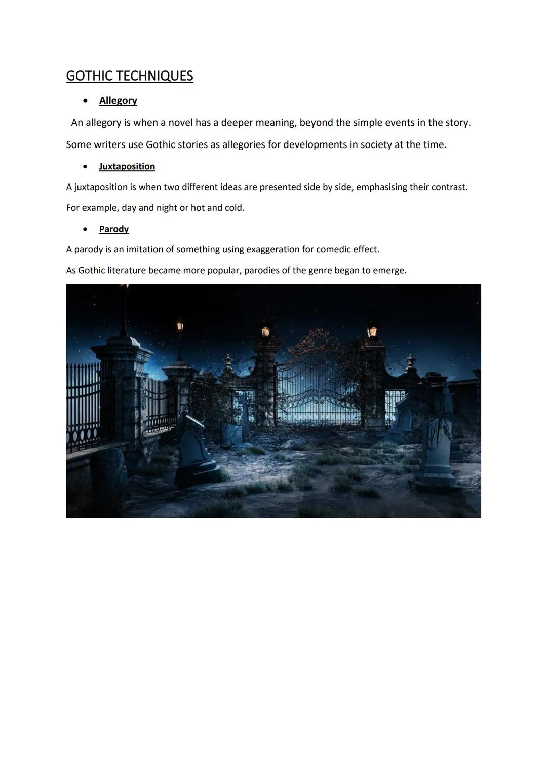 # GOTHIC LITERATURE

## WHAT IS GOTHIC LITERATURE?

- Gothic literature is a genre of fiction which first became popular during the 18th
cen