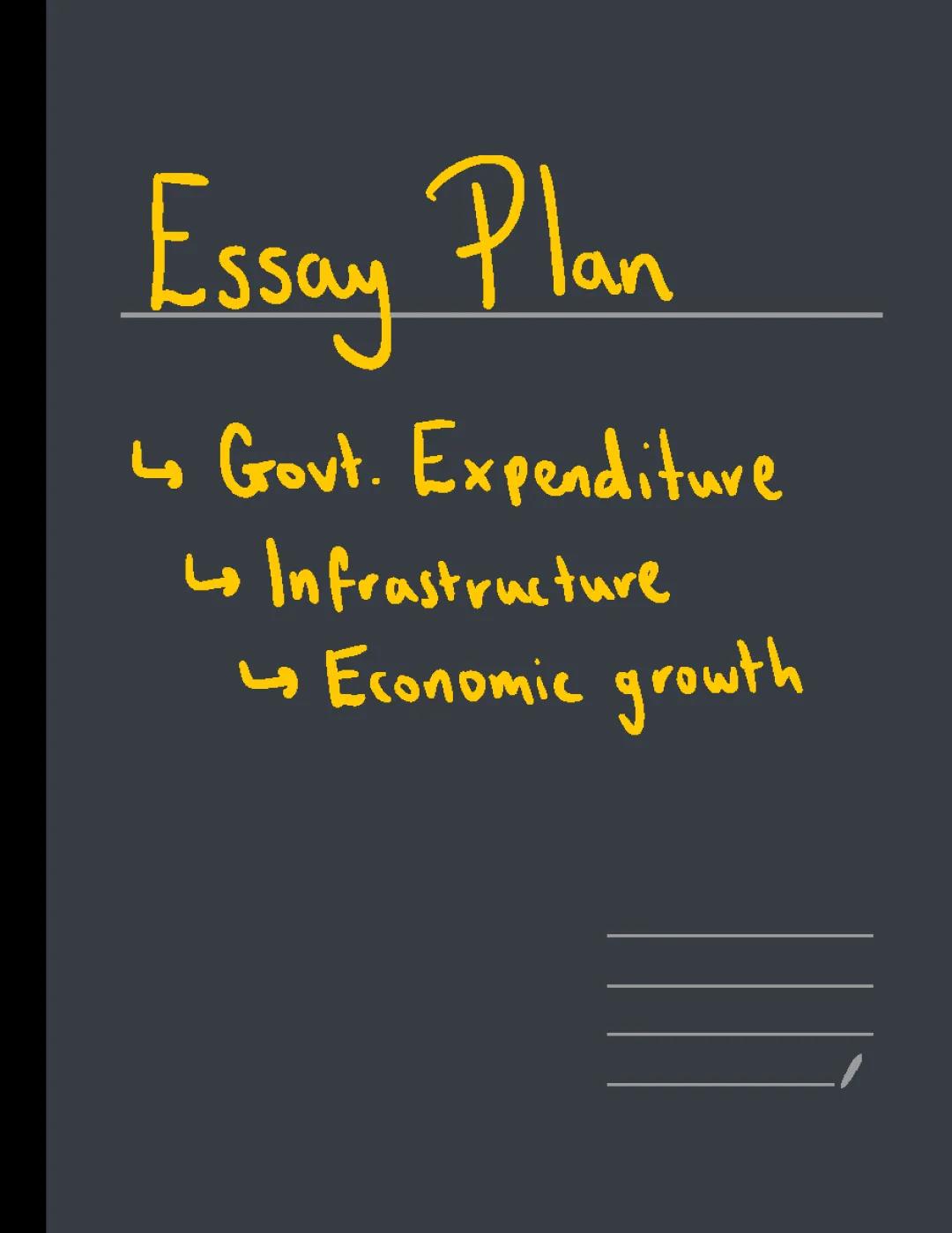 Government spending Essay plan