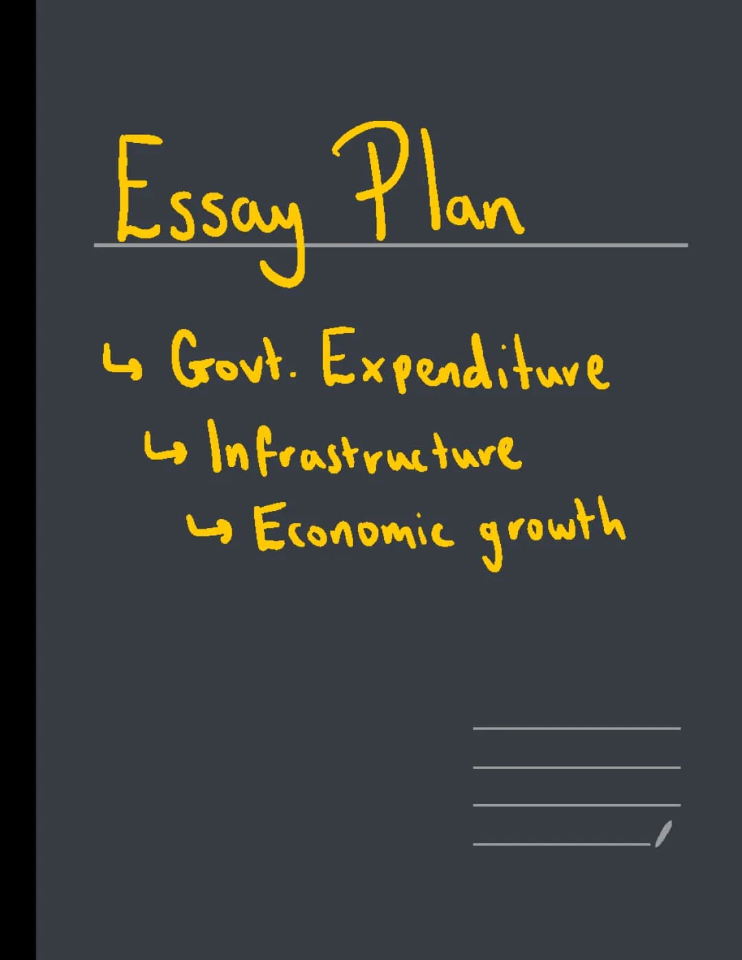 Government spending Essay plan