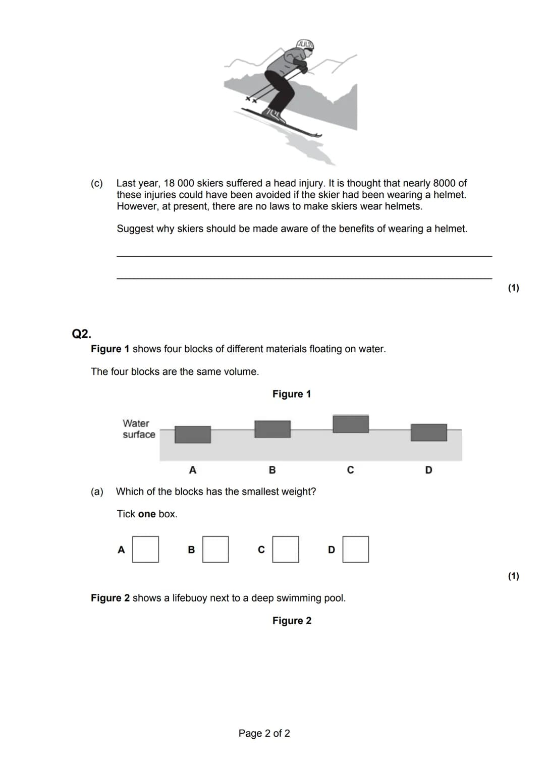 Forces, speed/speed graphs, scalar/vector, weight/mass, work done
Total marks: 93 marks
Time allowed: 1 hr 30 mins
Q1.
(a) The diagram shows