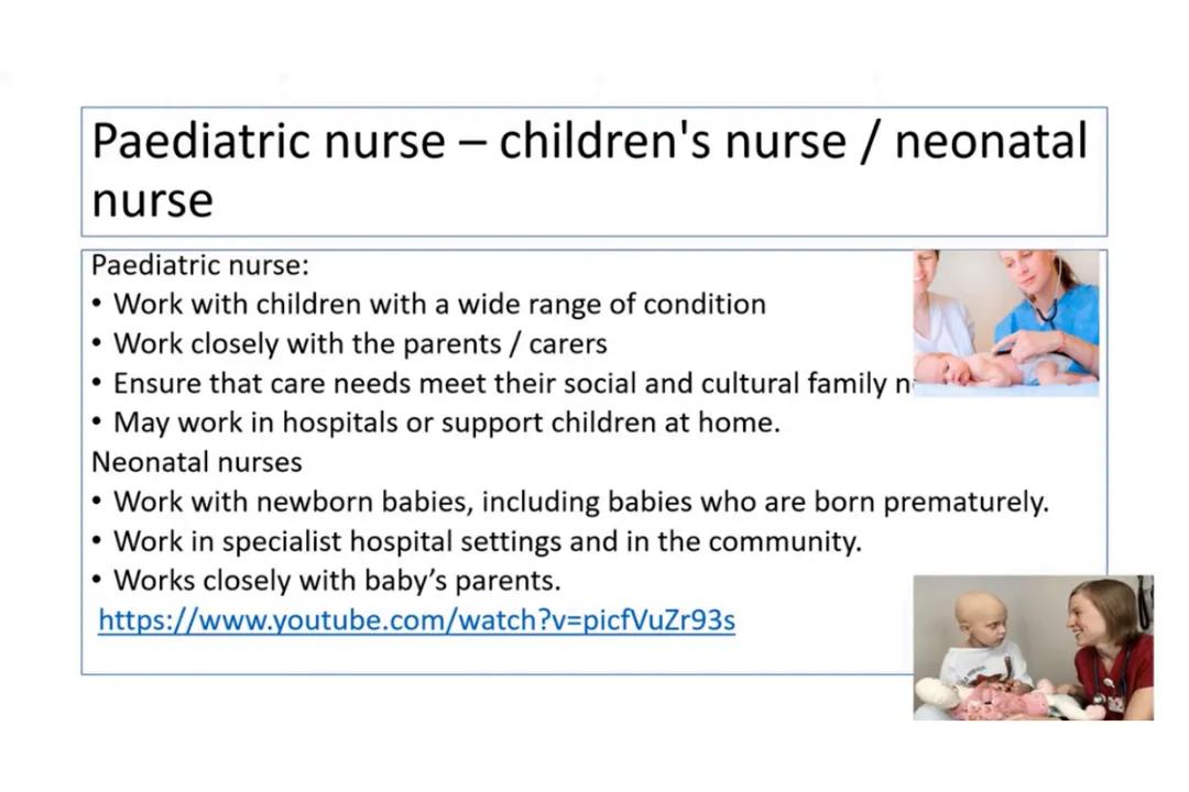 The Role of a Children's Nurse