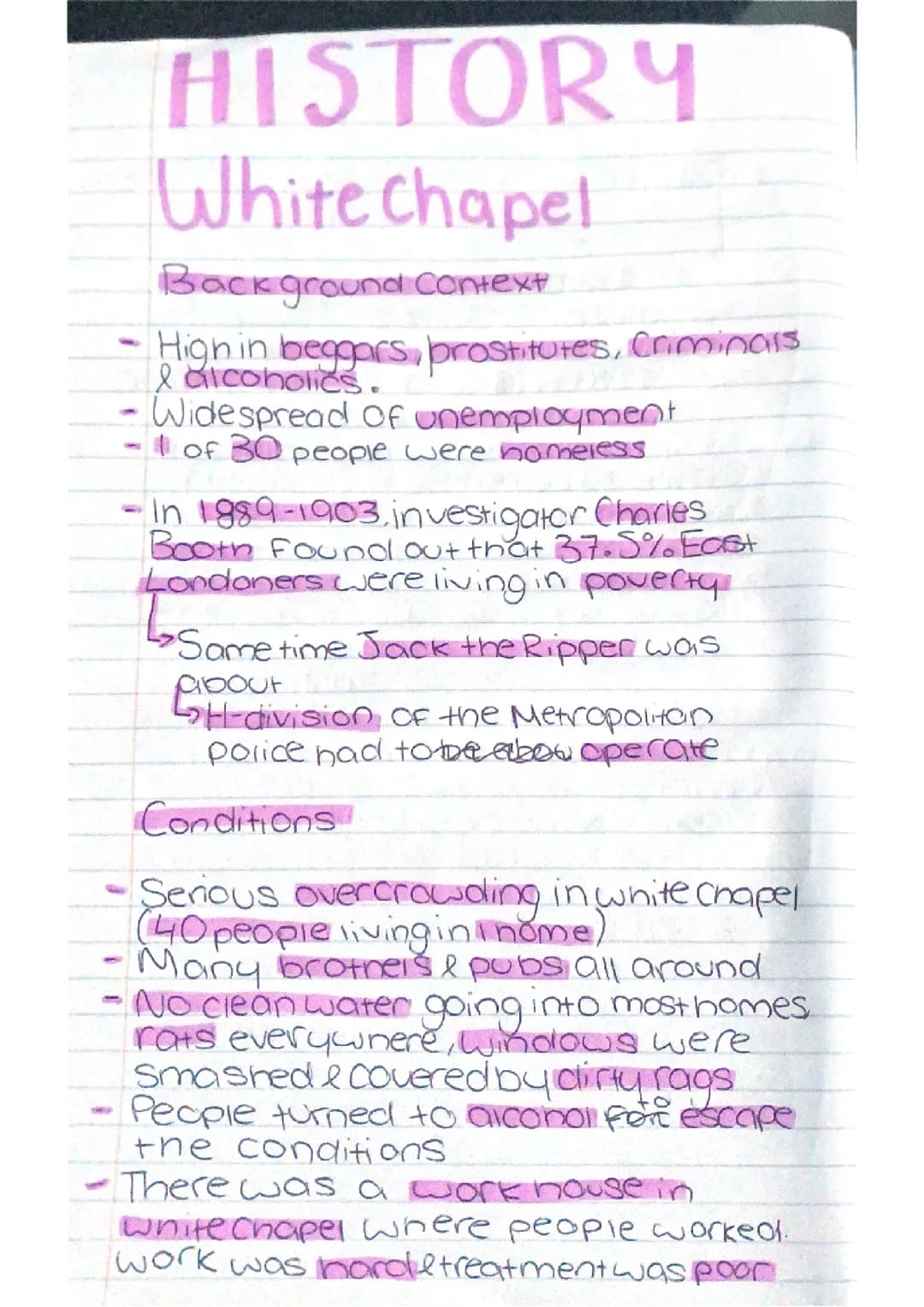 WHITECHAPEL - history revision 📒