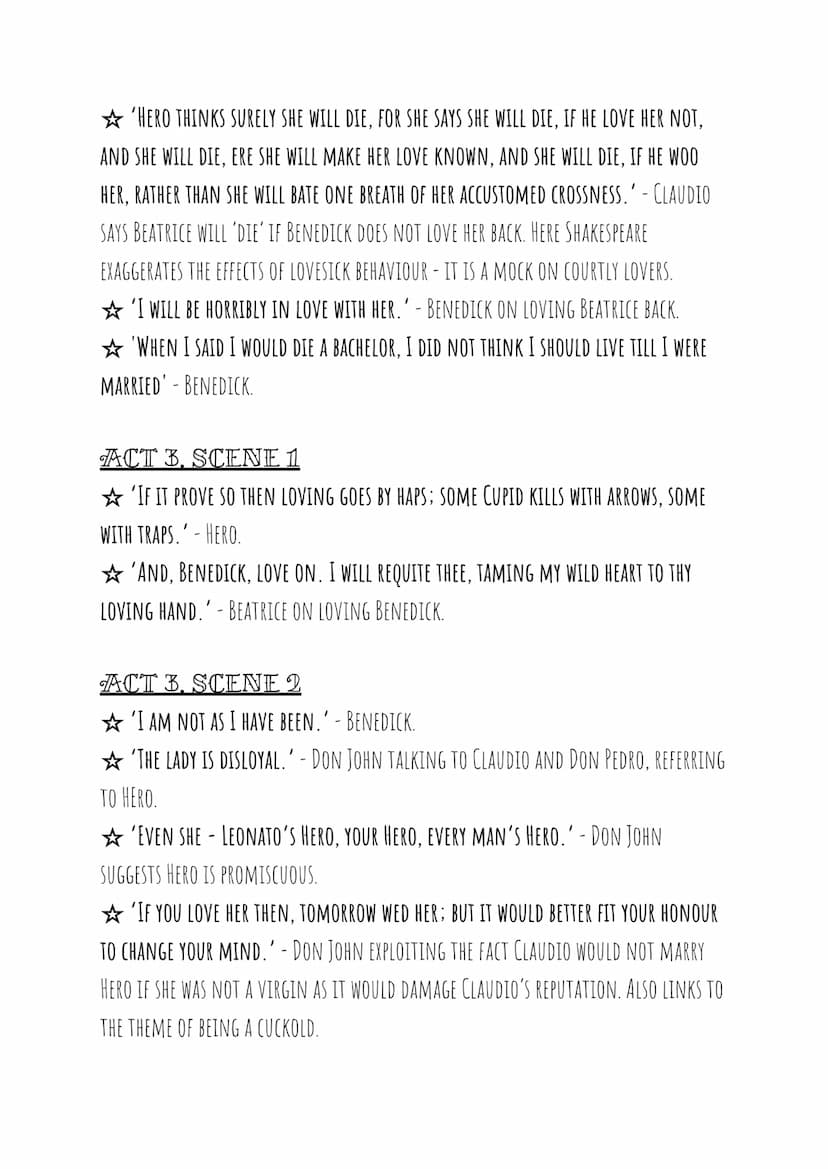 Much
About Ado
Nothing
by William
Shakespeare
KEY QUOTATIONS TO MEMORISE☆
ACT 1. SCENE 1
'THE FIGURE OF A LAMB, THE FEATS OF A LION' - MESSE
