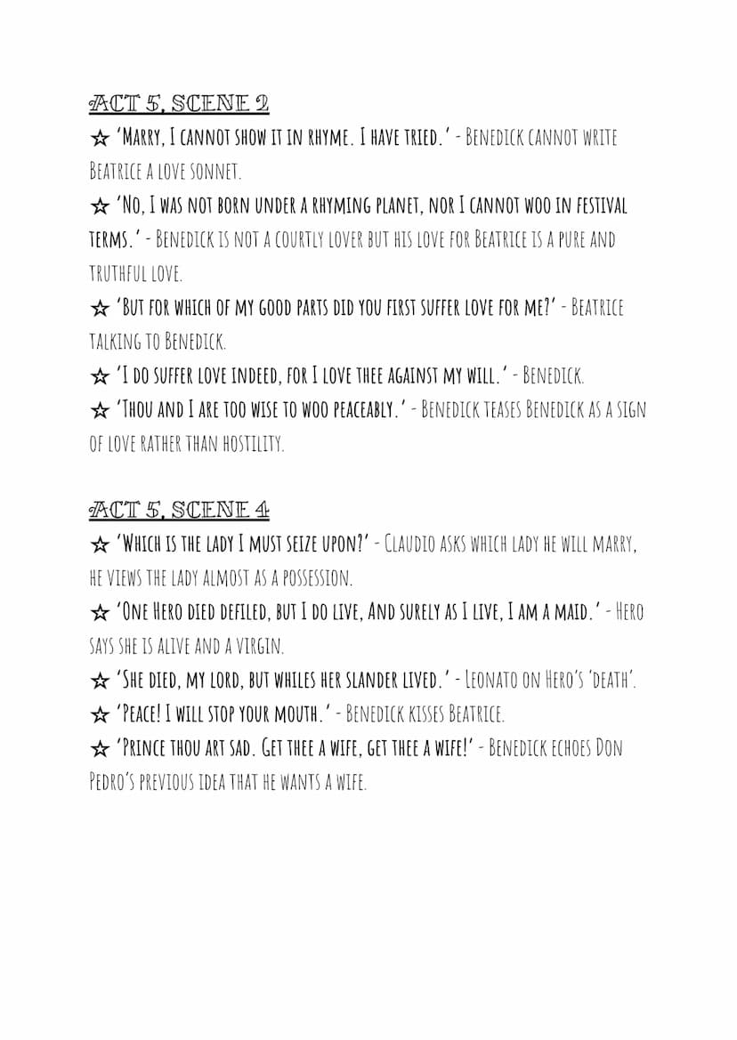 Much
About Ado
Nothing
by William
Shakespeare
KEY QUOTATIONS TO MEMORISE☆
ACT 1. SCENE 1
'THE FIGURE OF A LAMB, THE FEATS OF A LION' - MESSE