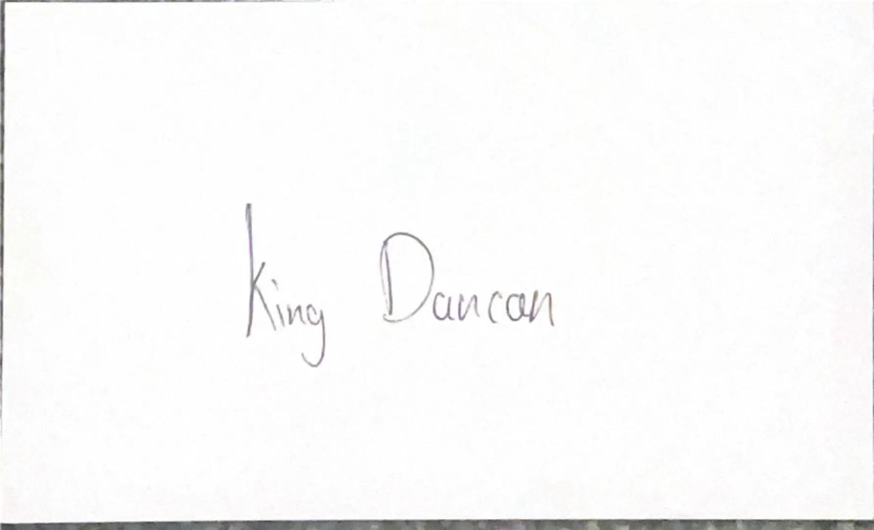 King Duncan Presented as a
Strong Ling K
Jacobean erer Social &
unpolitical rest
Audience approved of
decisive decisions
✓ Go pronounce his 