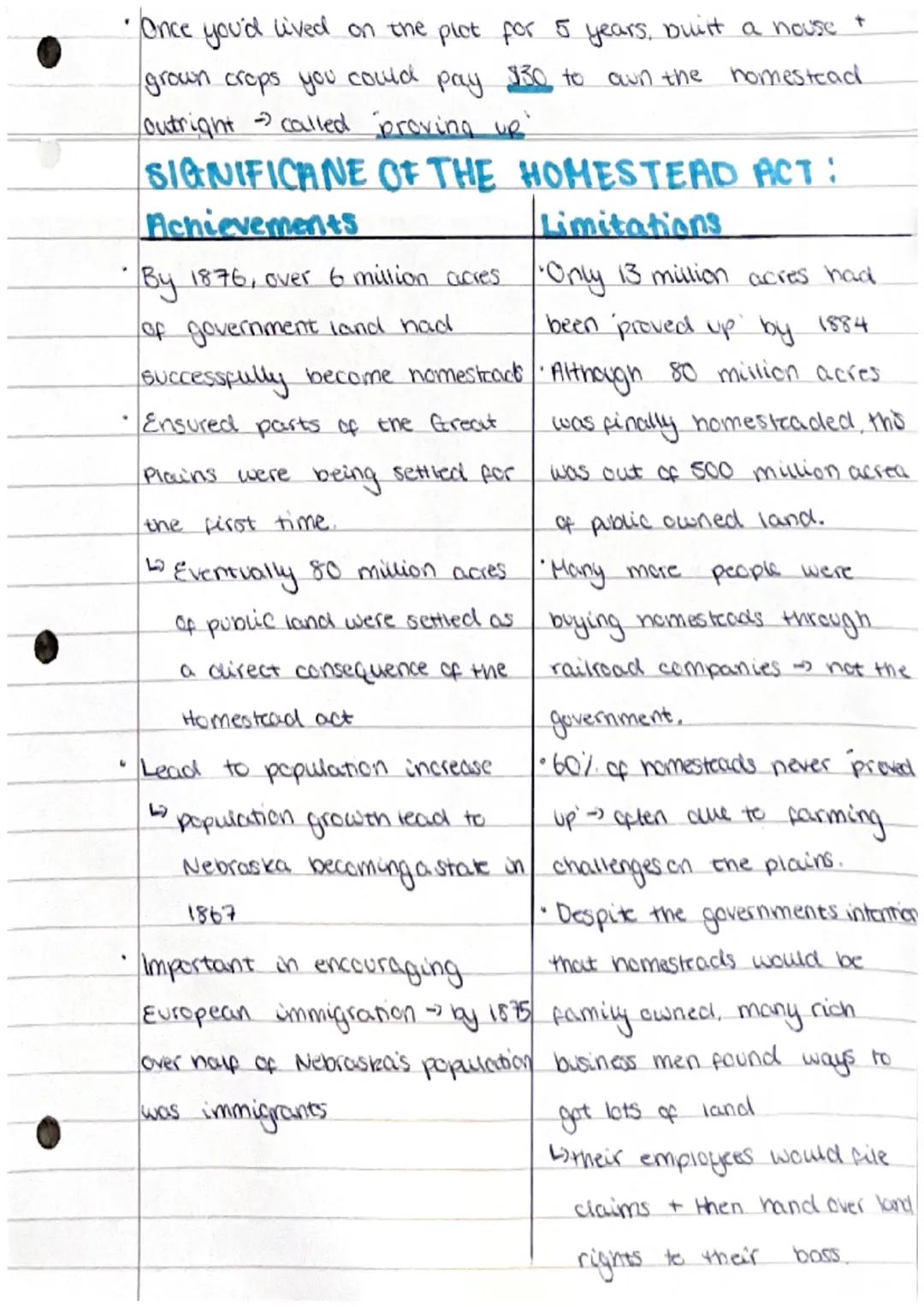 # The Homestead Act 1862

WHAT WAS THE HOMESTEAD ACT?

The Homestead Act promoted settlement in the west.
Made a way to claim land and build