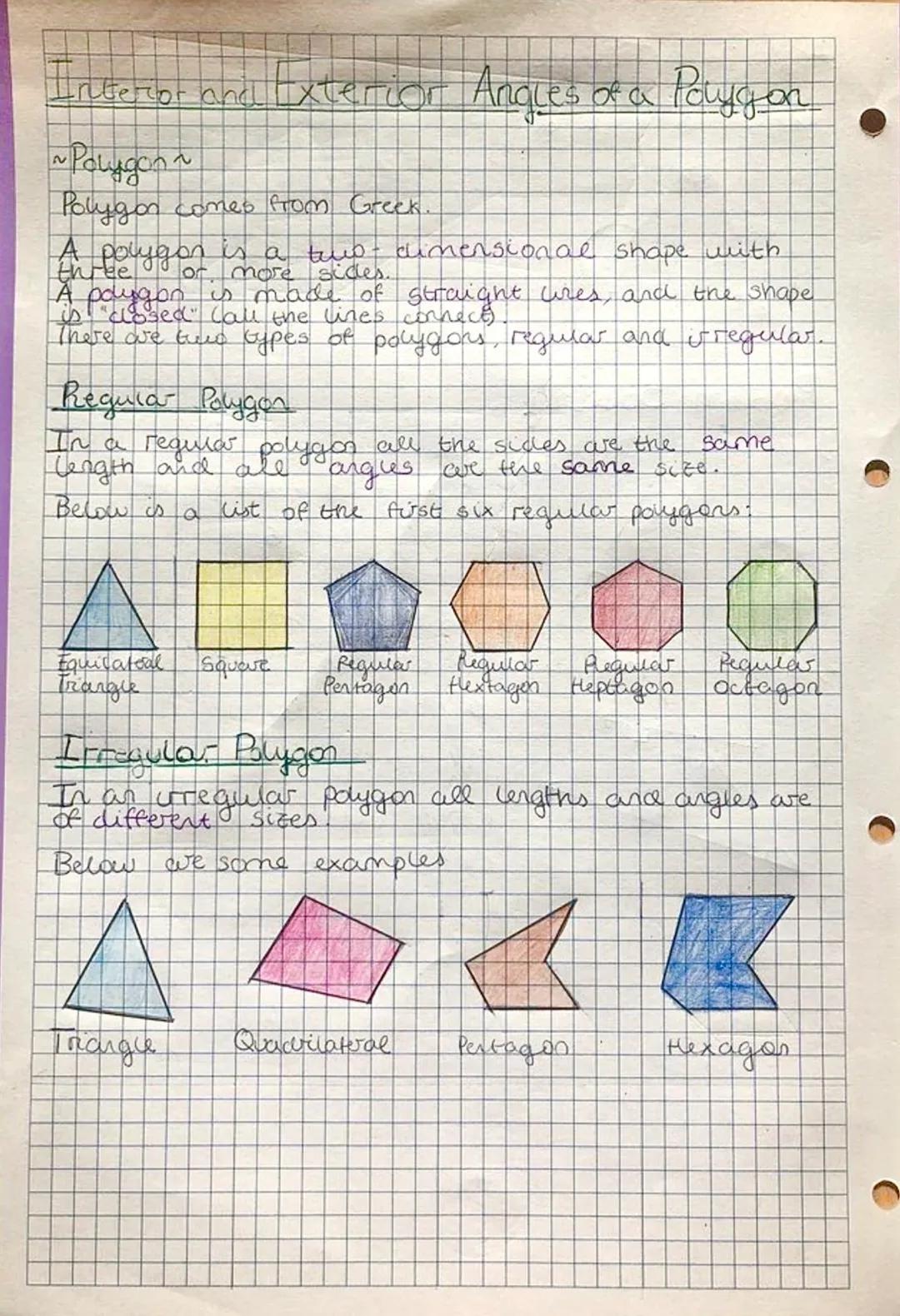 Fun with Polygons: Interior and Exterior Angles Explained!