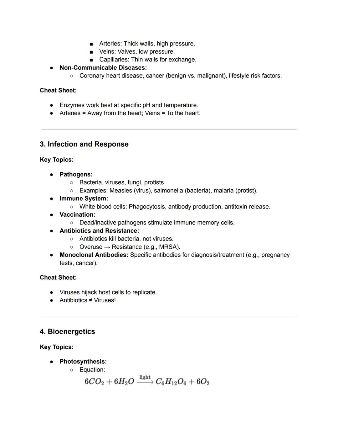# AQA GCSE Biology Notes and Cheat Sheet

1. Cell Biology

Key Topics:

*   Cell Structure:
    *   Animal Cells: Nucleus, cytoplasm, cell m