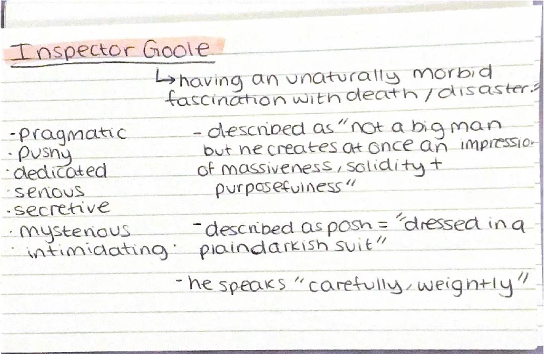 An Inspector Calls Revision Cards