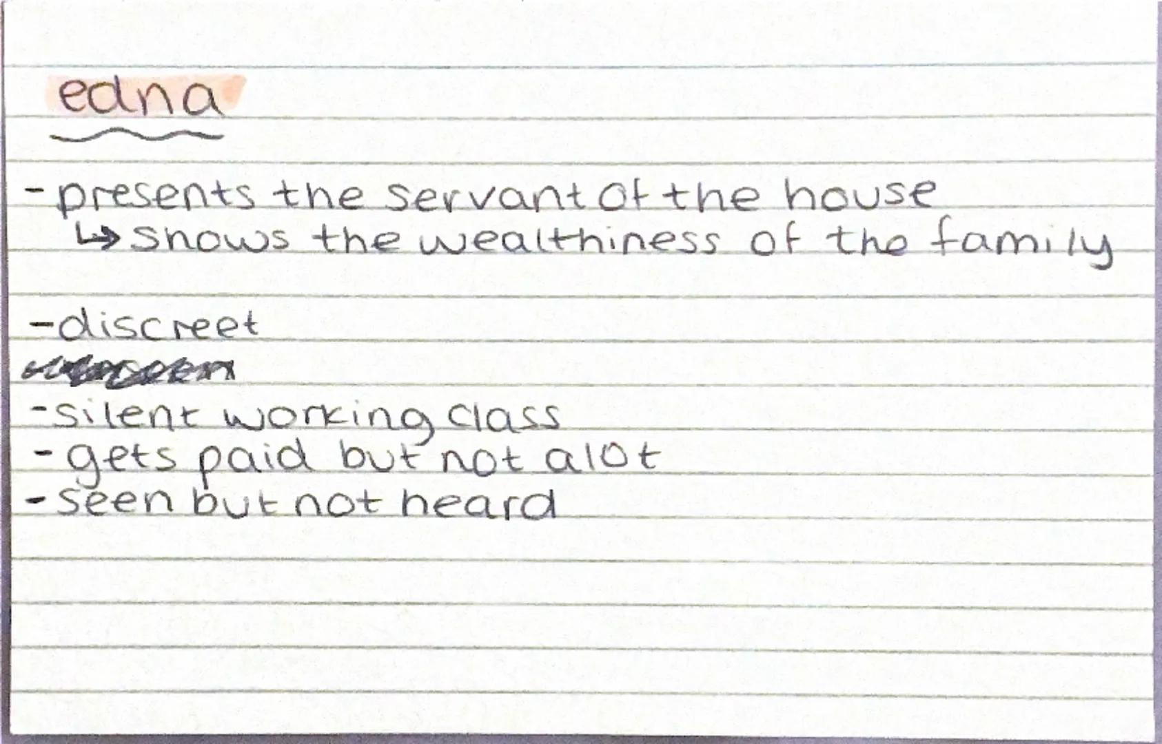 Inspector Goole
-pragmatic
·Pusny
dedicated
senous
-secretive
↳having an unaturally morbid
fascination with death / disaster?
mysterious
int