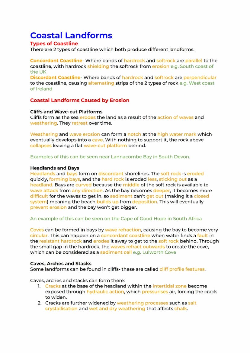 Coastal Systems and
Landscapes Revision
The Coastal System Coastal Processes. Coastal Landforms. Sea Level
Changes Coastal Management Coasta