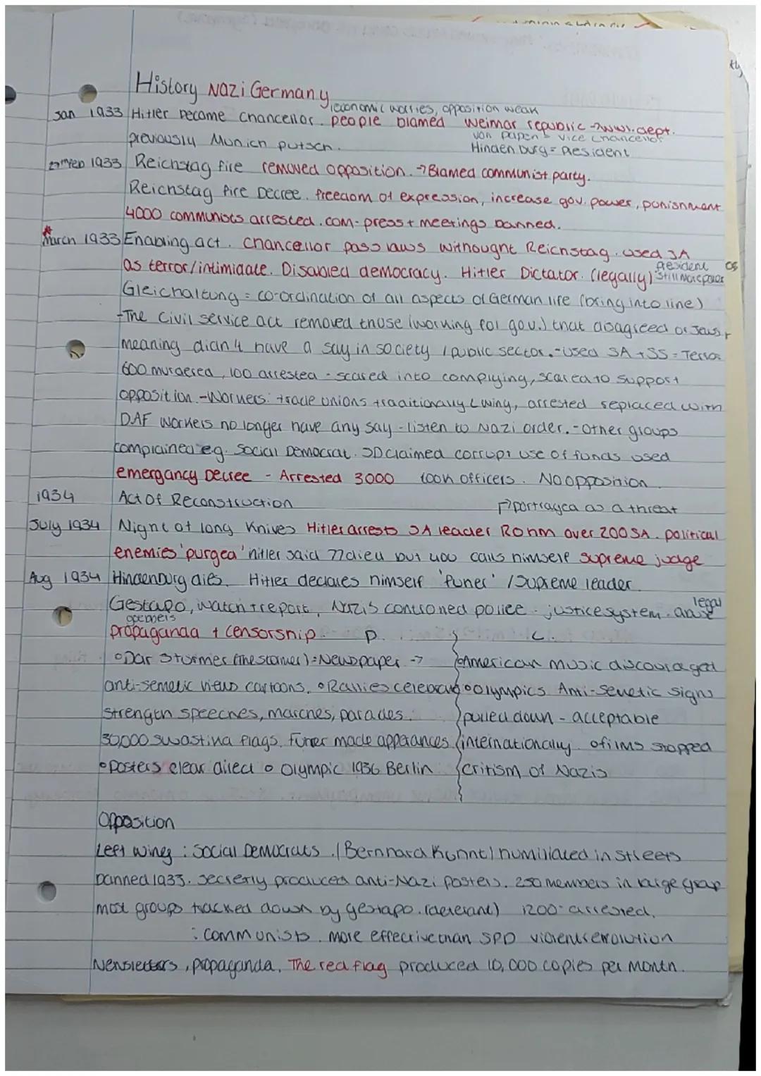 History Nazi Germany, economic waries, opposition wean
Jan 1933 Hitler recame chancellor people blamed weimor republic-ww.dept.
previously M
