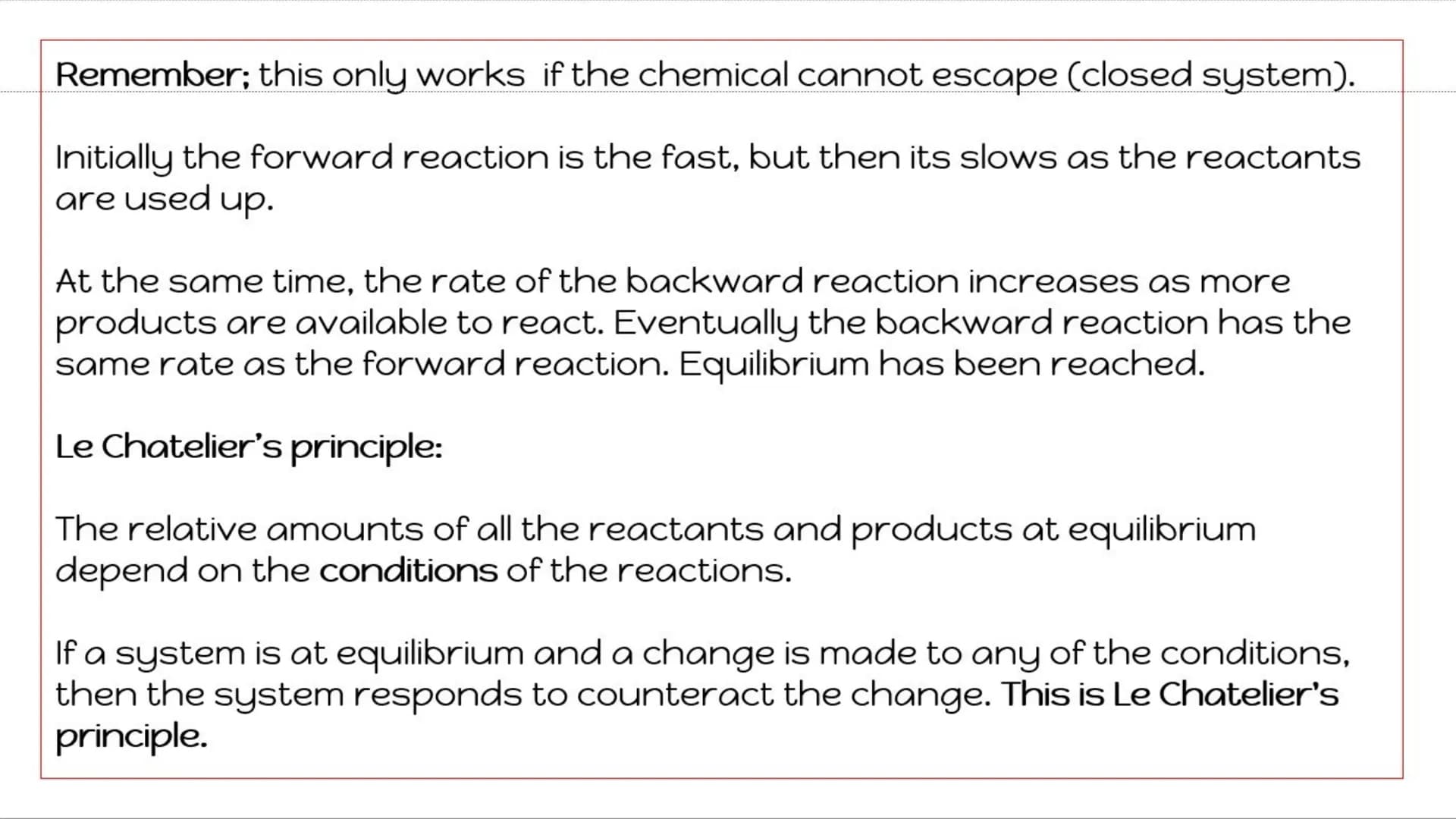 KS4
Unit 6: Rate and extent of
chemical reactions-Equilibrium Reversible Reactions
Some chemical reactions are reversible. In other words, t
