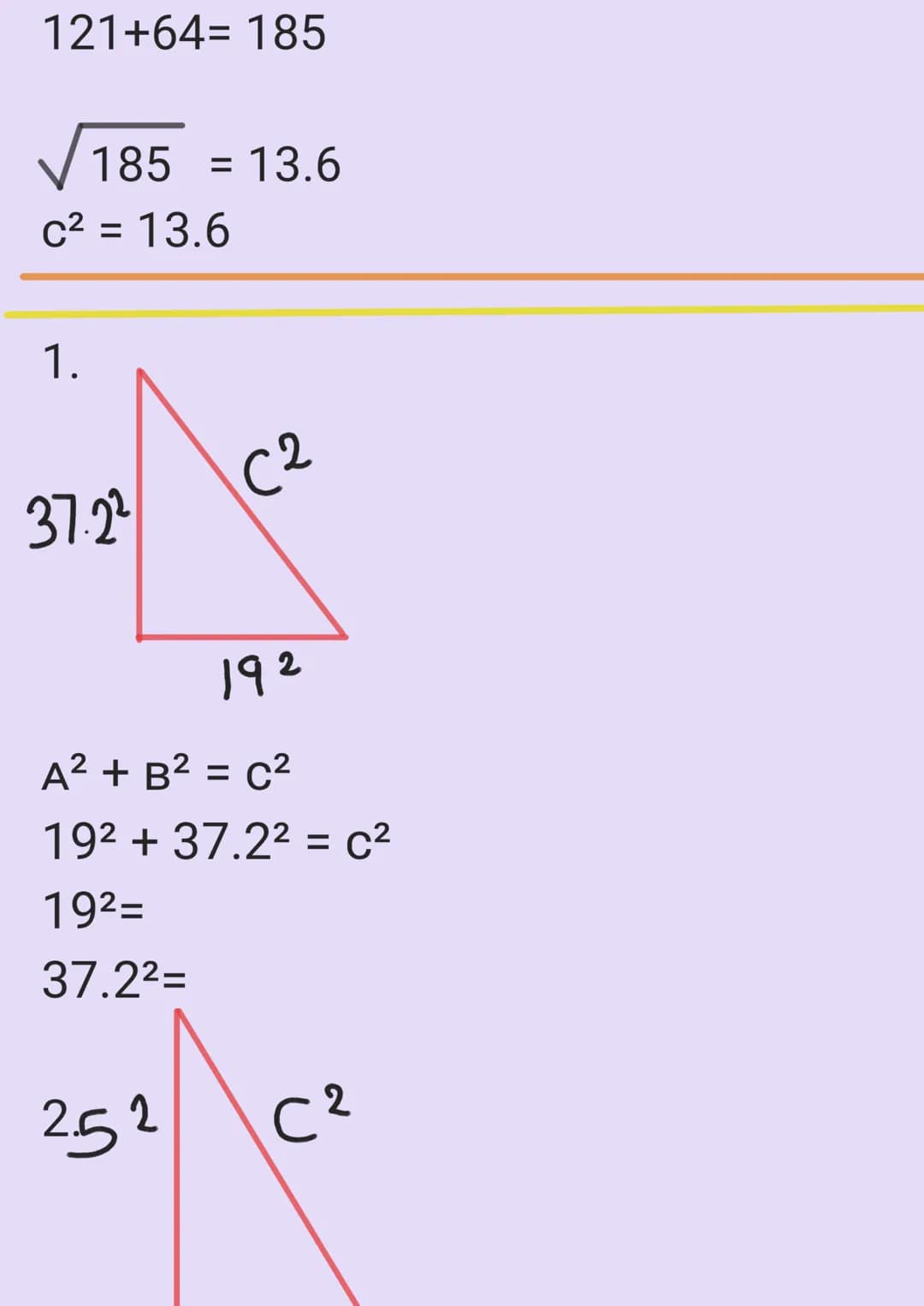 PYTHAGORAS' THEOREM
SO, WHAT IS PYTHAGOTAS' THEOREM?
IT IS THE FUNDAMENTAL OF EUCLIDIAN
GEOMETRY BETWEEN THREE SIDES OF
A RIGHT ANGLE TRIANG